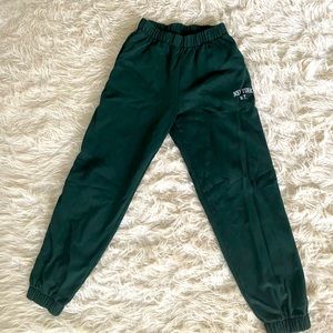 Brandy Melville green sweatpants. (New York, NY)